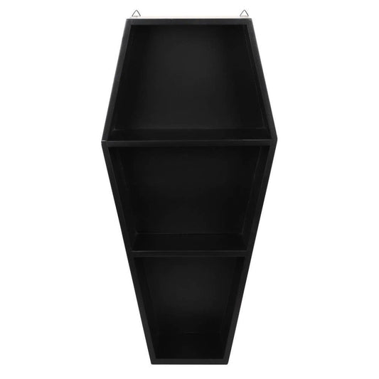 Gothic Halloween Coffin Shaped Wall Shelf
