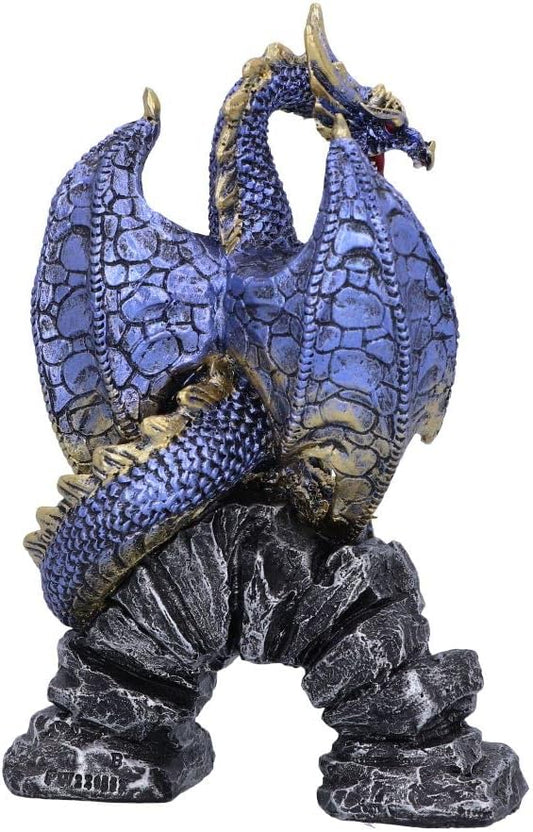Acko Metallic Blue Dragon Figurine 15.5cm