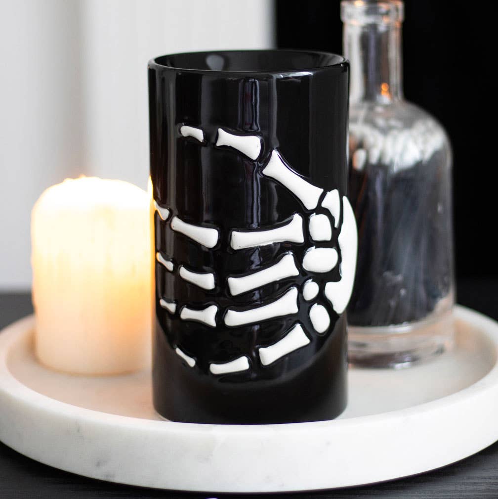 Gothic Halloween Skeleton Hand Oil Burner
