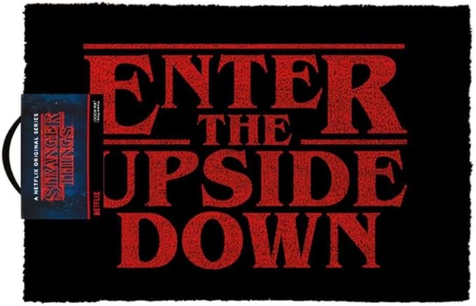 Stranger Things Coir Doormat with Enter The Upside Down Quote 40cm x 60cm