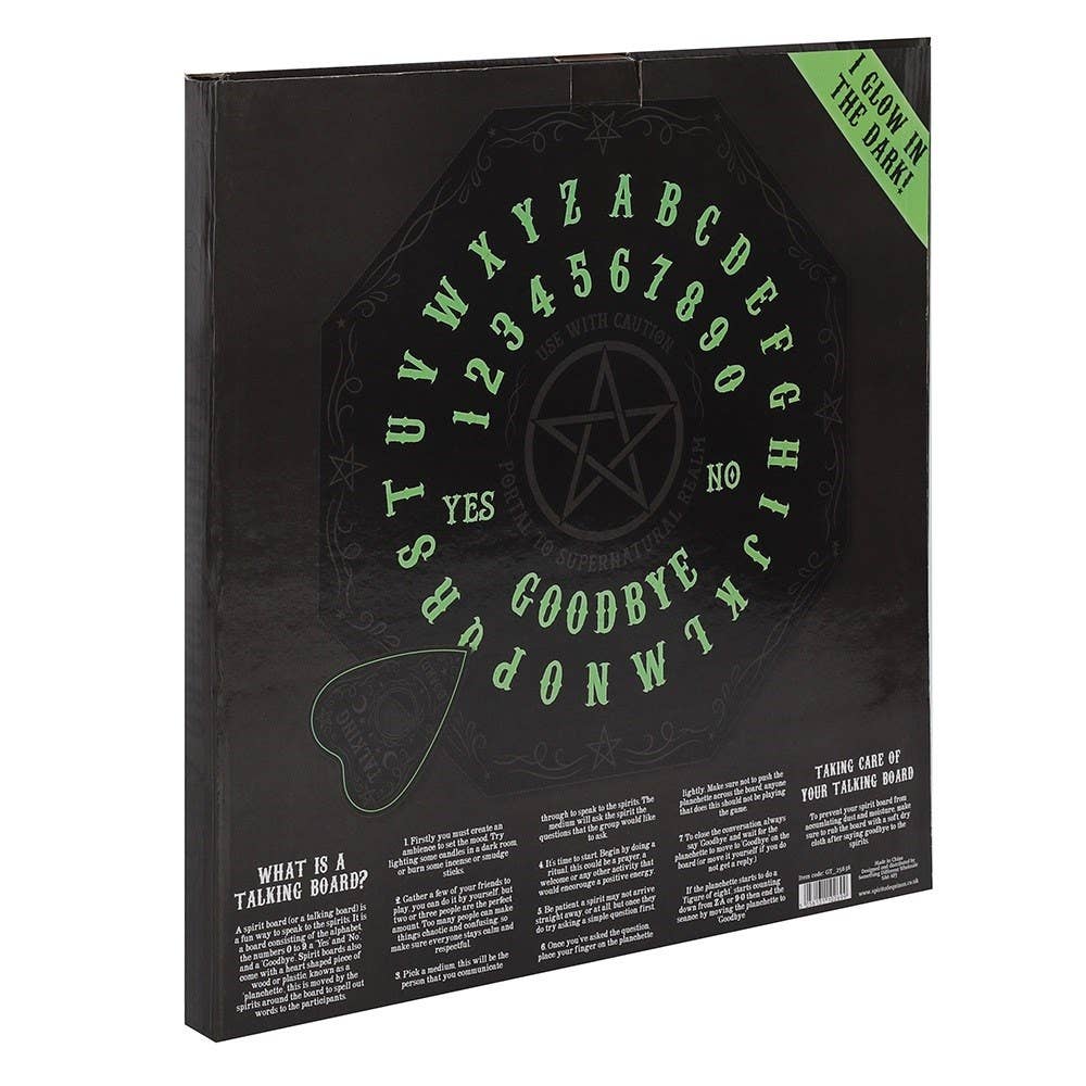 Gothic Halloween Glow in the Dark Octagon Ouija Spirit Board
