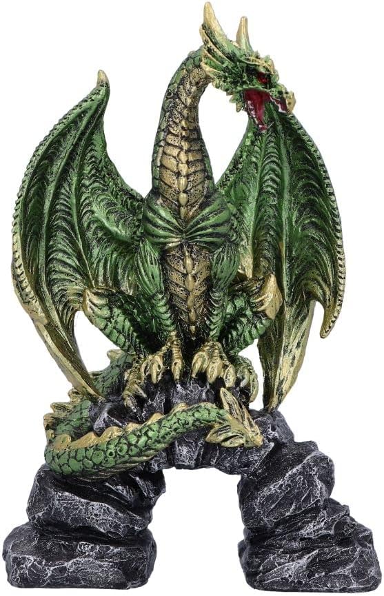 Haranu Green Metallic Dragon Figurine 15.5cm