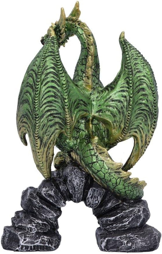 Haranu Green Metallic Dragon Figurine 15.5cm