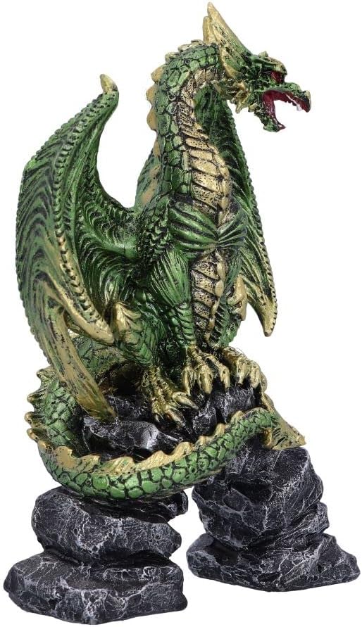 Haranu Green Metallic Dragon Figurine 15.5cm