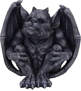 Hugo Dark Black Grotesque Gargoyle Figurine, 12.5cm
