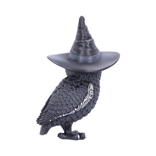 Figurine de hibou occulte avec chapeau de sorcière Owlocen 13,5 cm
