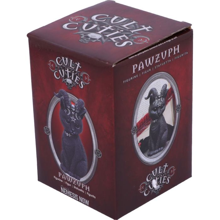 Figurine de chat occulte cornu Pawzuph 11 cm