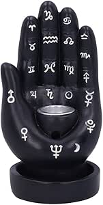 Palmistry Backflow Incense Burner (Black) 12cm