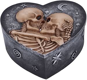 Star Crossed Lovers Skeleton Box, Grey, 13.5cm