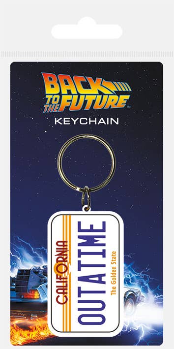 Back to the Future (License Plate)  Rubber Keychain