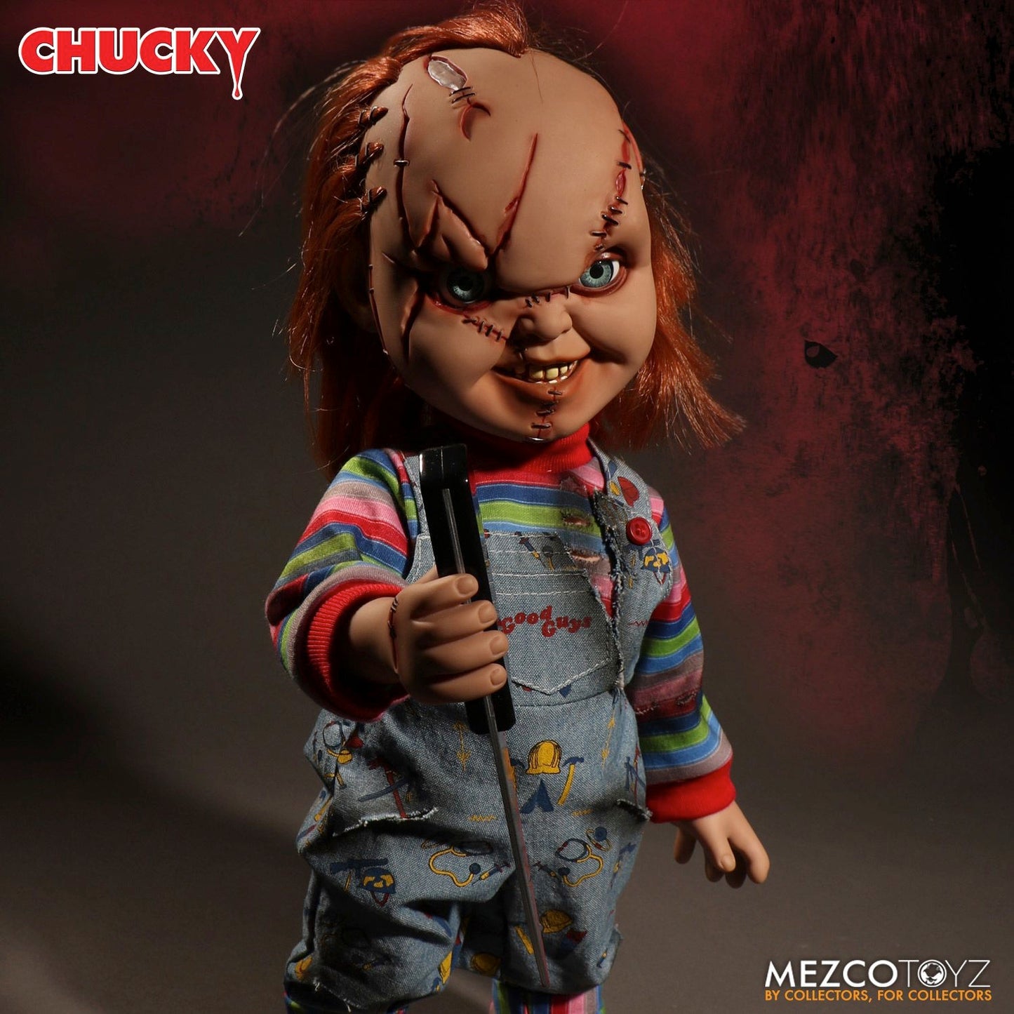 15” Mega Scale Talking Figure Chucky (Scarred Face)