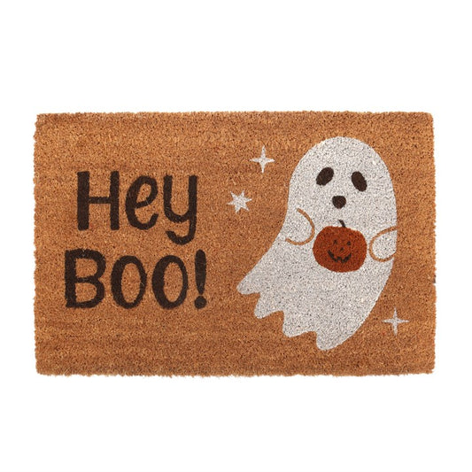 Natural Hey Boo Ghost Doormat 60x40cm