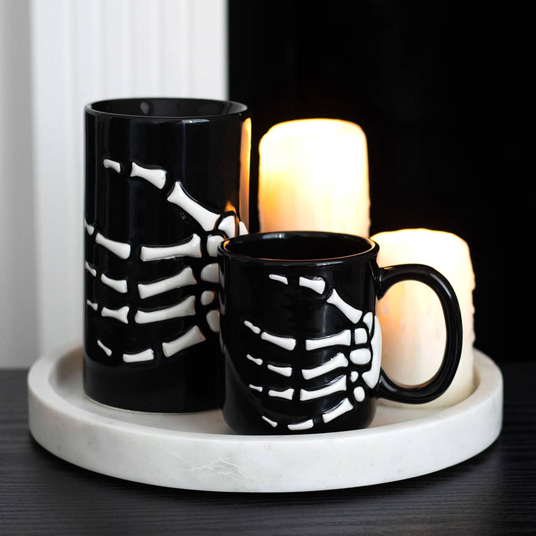 Gothic Halloween Skeleton Hand Oil Burner