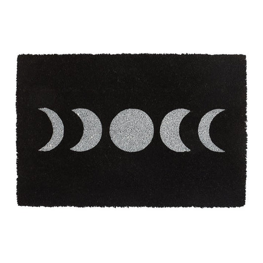 Black Moon Phase Doormat 60x40cm