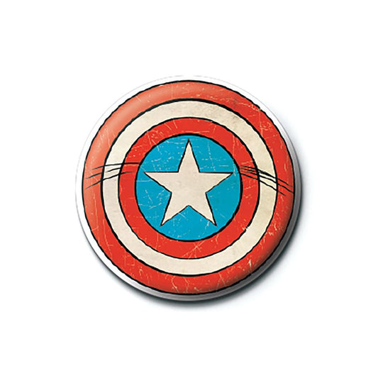 Marvel Comics (Captain America Sheild) 25mm Button Pin Badge