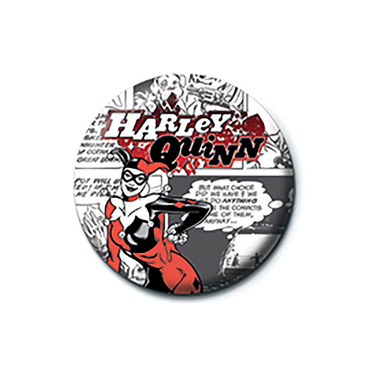 DC Comics (Harley Quinn - AKA) 25mm Button Pin Badge