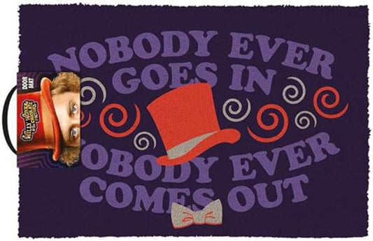 Willy Wonka & The Chocolate Factory 'Nobody Ever Goes In, Nobody Ever Comes Out' 60x40cm Doormat