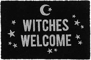 Black Witches Welcome Doormat 60x40cm